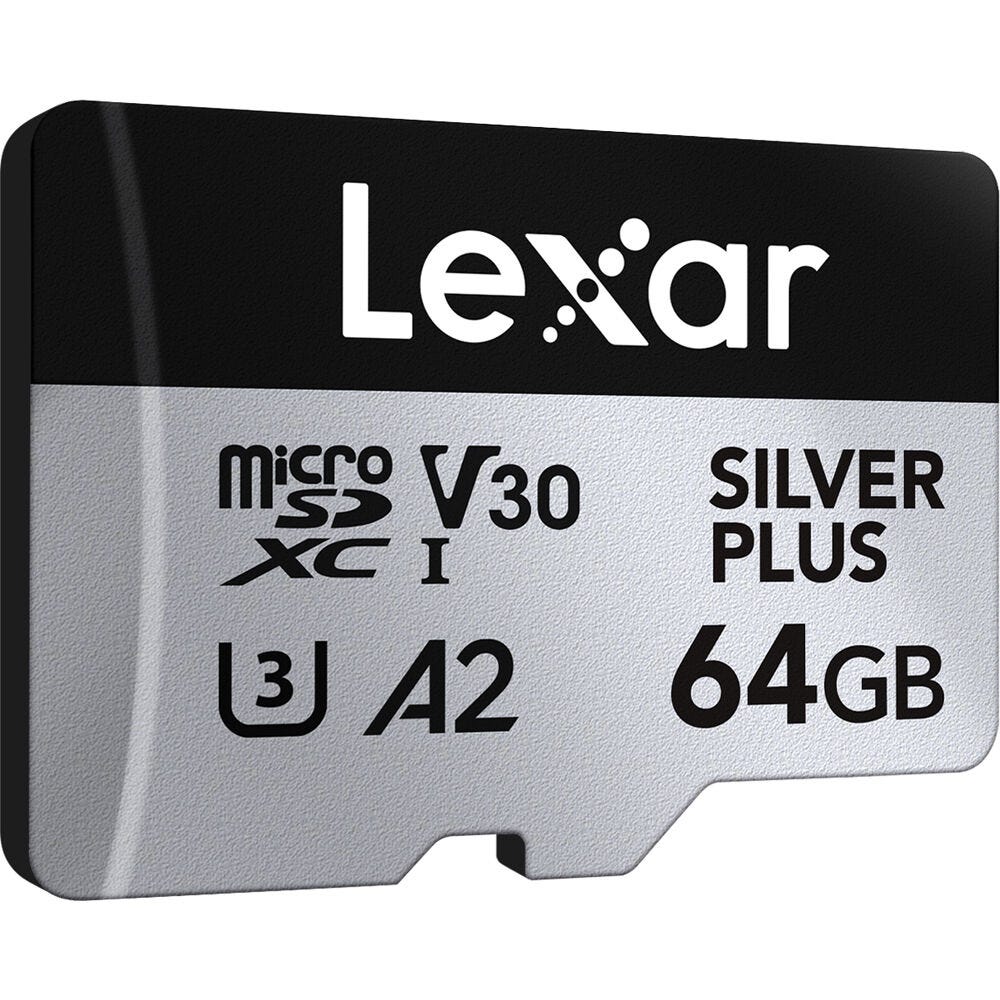 Lexar Professional Silver Plus MicroSDXC Card - 64GB