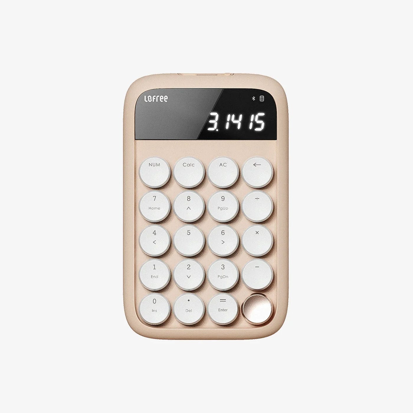 Lofree Dual Mode Wireless Number Pad (Milk Tea) (Blue Switch)