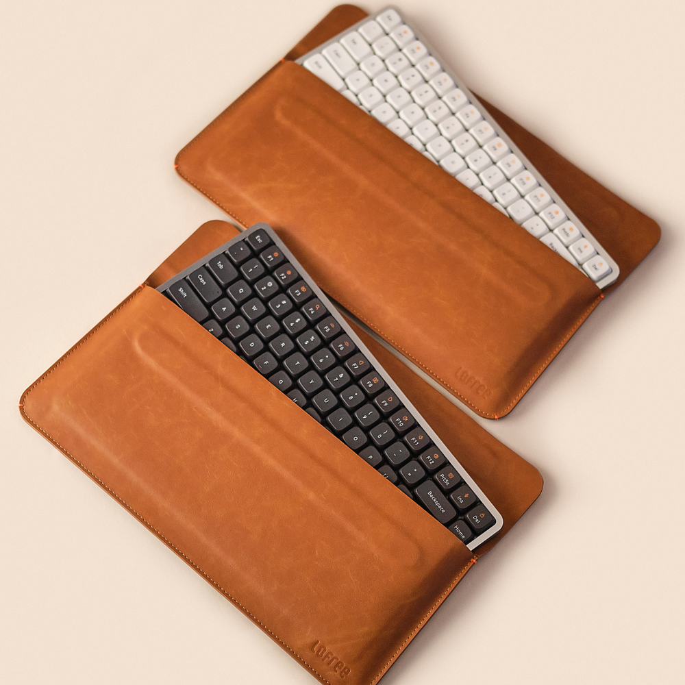Lofree PU Leather Keyboard Sleeve for FLOW 84 (Brown)