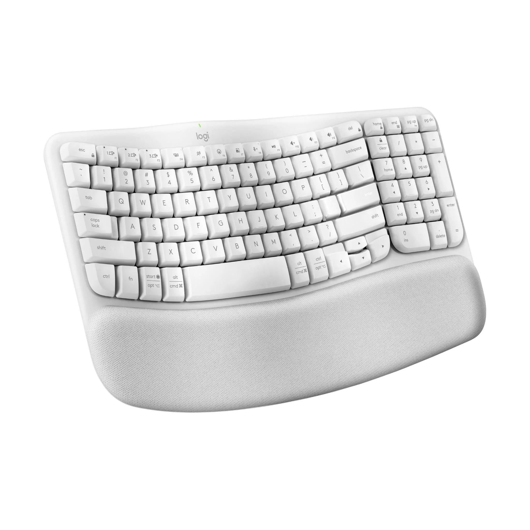 Logitech Ergo K860 Keyboard with Lift Vertical Mouse and Zone Vibe 100 for Mac (White)