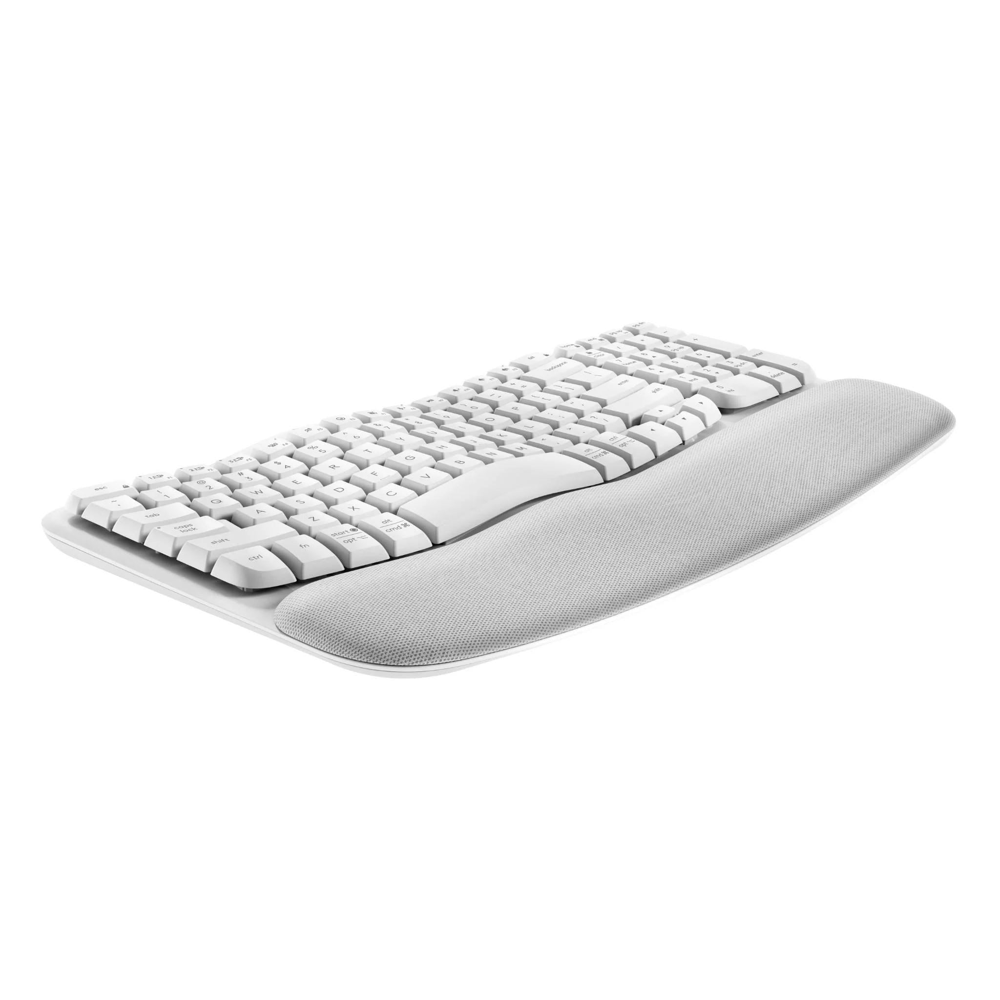 Logitech Ergo K860 Keyboard with Lift Vertical Mouse and Zone Vibe 100 for Mac (White)