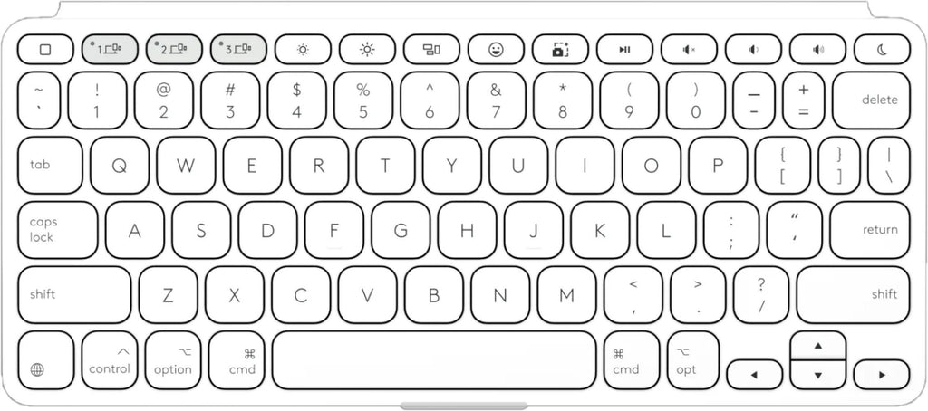 Logitech Keys-To-Go 2 Portable Wireless Keyboard Layout for iPad (Pale Grey)
