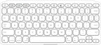 Logitech Keys-To-Go 2 Portable Wireless Keyboard Layout for iPad (Pale Grey)