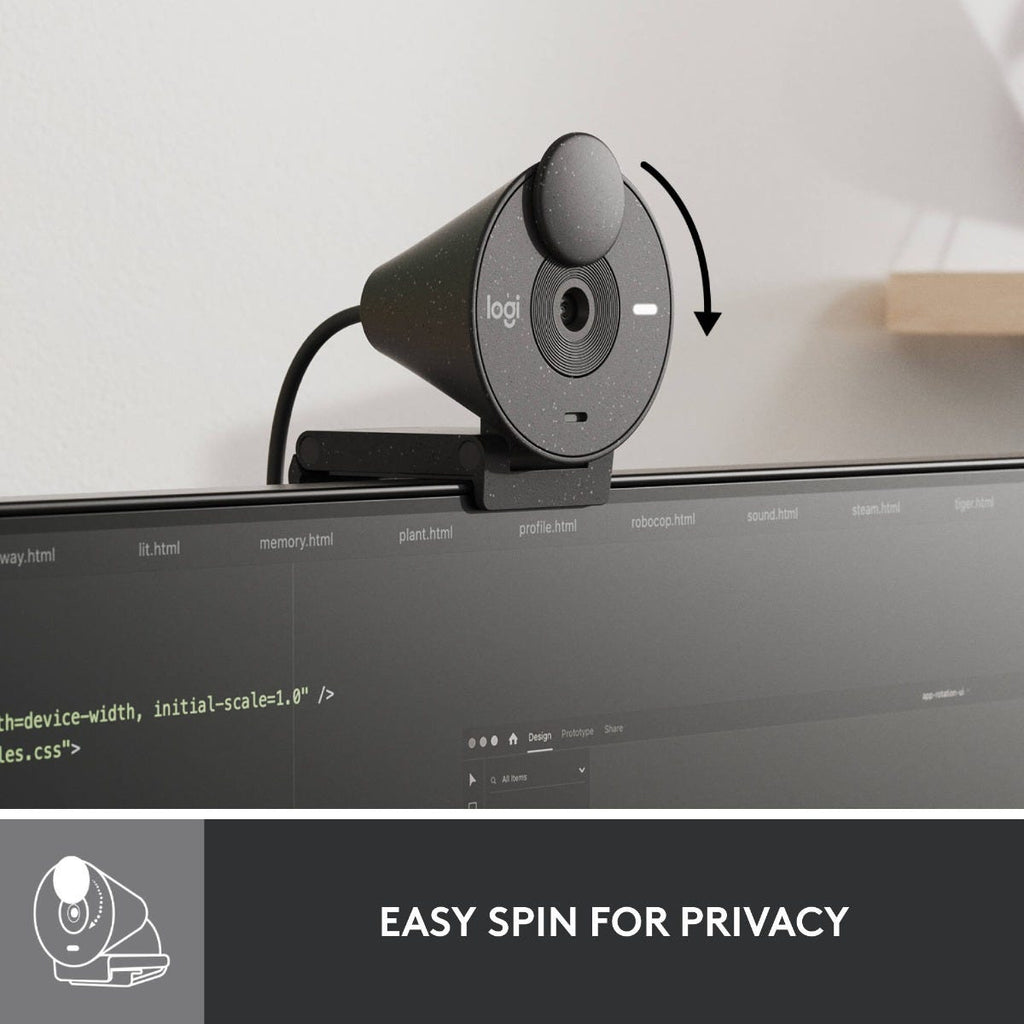 Logitech BRIO 300 Full HD Webcam (Graphite)