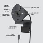 Logitech BRIO 300 Full HD Webcam (Graphite)