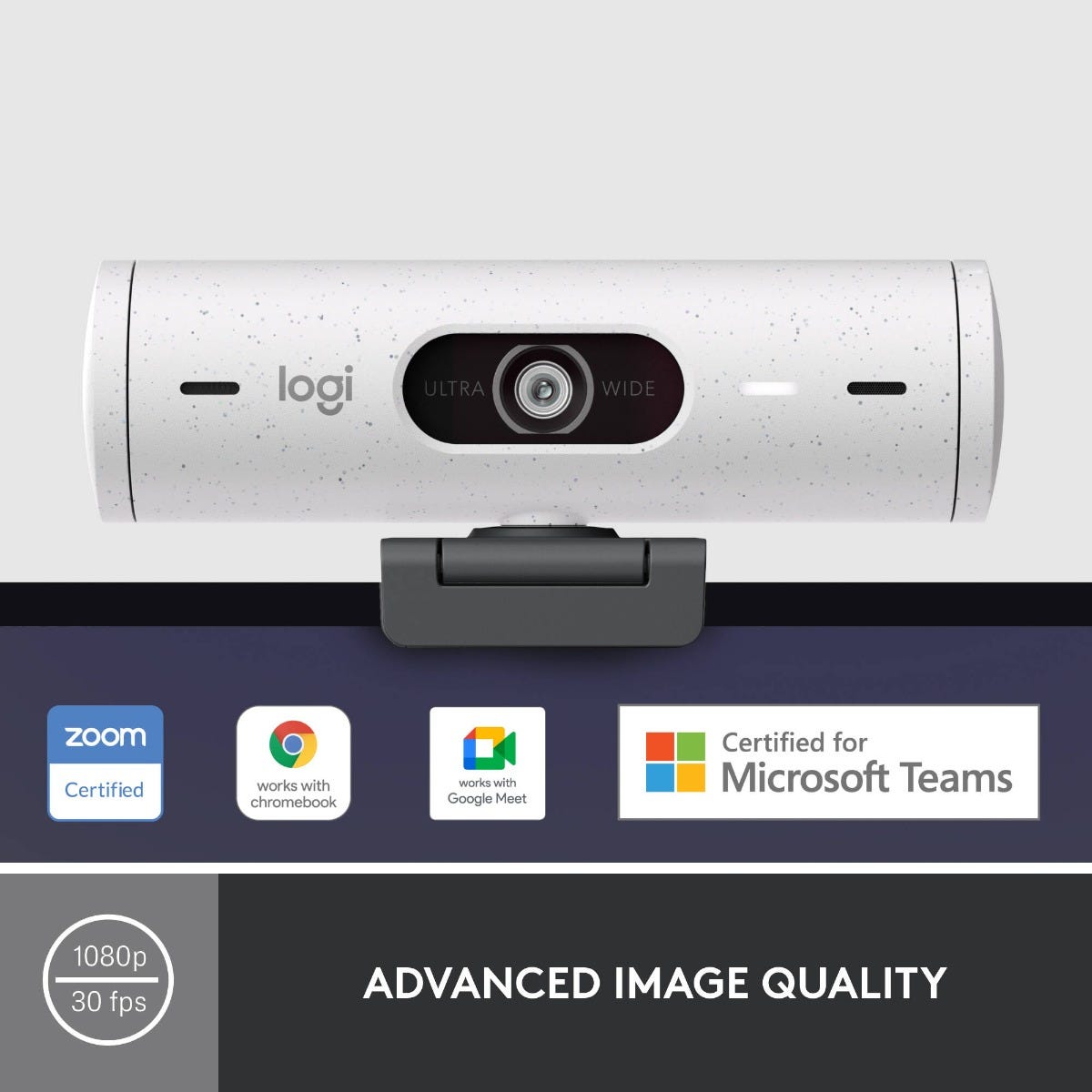 Logitech BRIO 500 FHD Webcam (Off White)