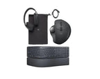 Logitech Ergo Bundle with K860 Keyboard, Ergo Trackball Mouse and Zone Vibe 100 (Graphite)