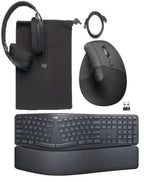 Logitech Ergo Bundle with K860 Keyboard, Lift Vertical Mouse and Zone Vibe 100 (Graphite)