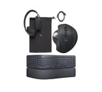 Logitech Ergo K860 Keyboard with MX Ergo S Trackball Mouse and Zone Vibe 100 (Graphite)