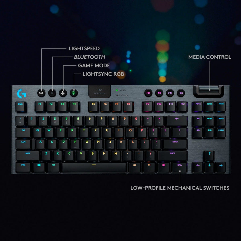 Logitech G915 TKL LIGHTSPEED Wireless Mechanical Gaming Keyboard (GL Clicky)
