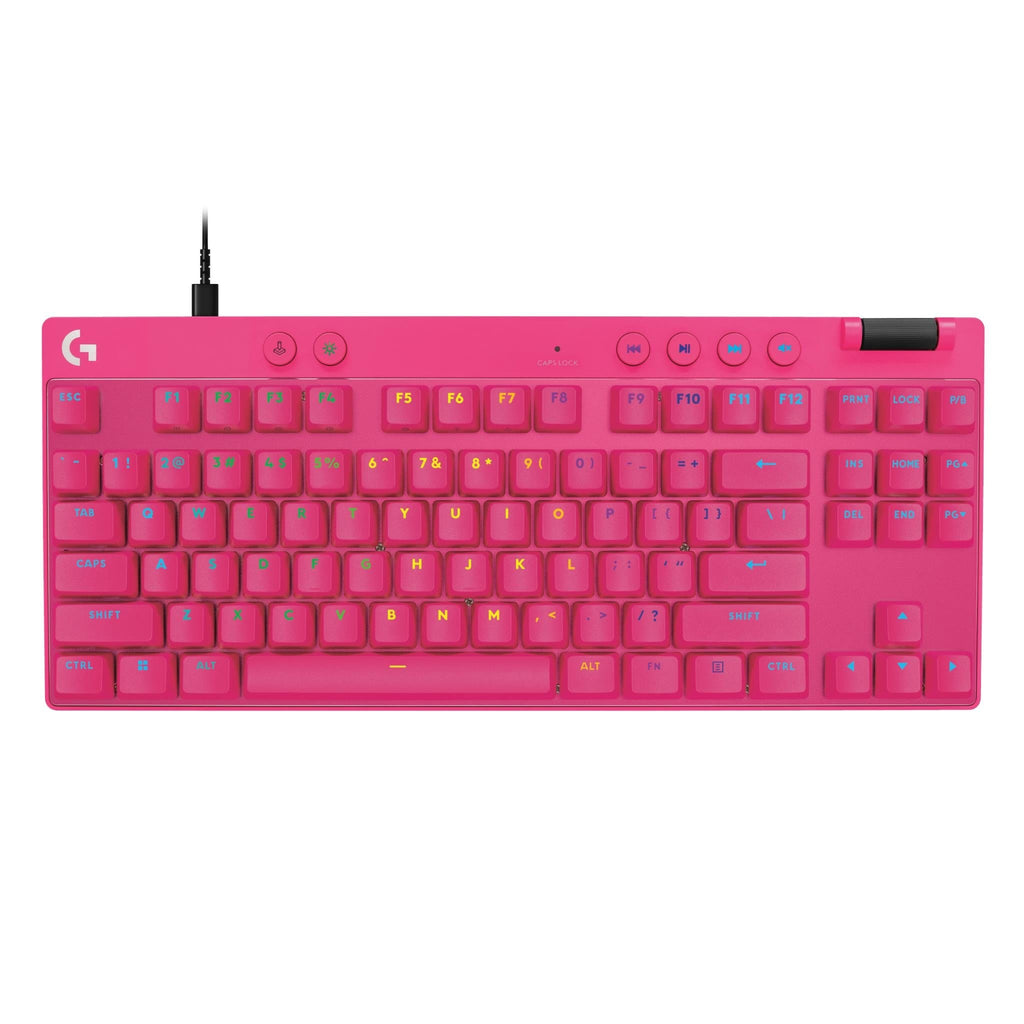 Logitech G PRO X TKL RAPID Gaming Keyboard (Magnetic Switches) (Magenta)