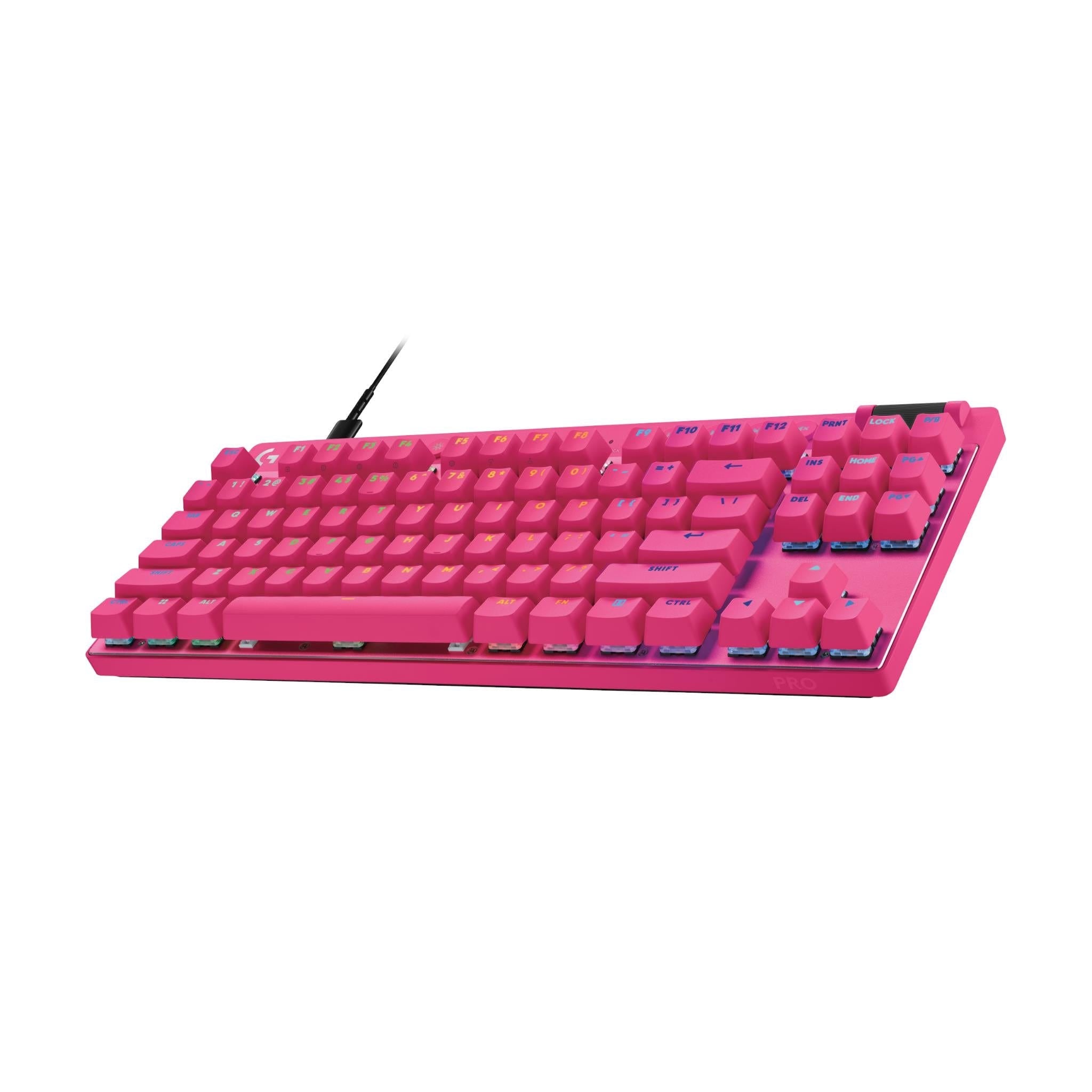 Logitech G PRO X TKL RAPID Gaming Keyboard (Magnetic Switches) (Magenta)