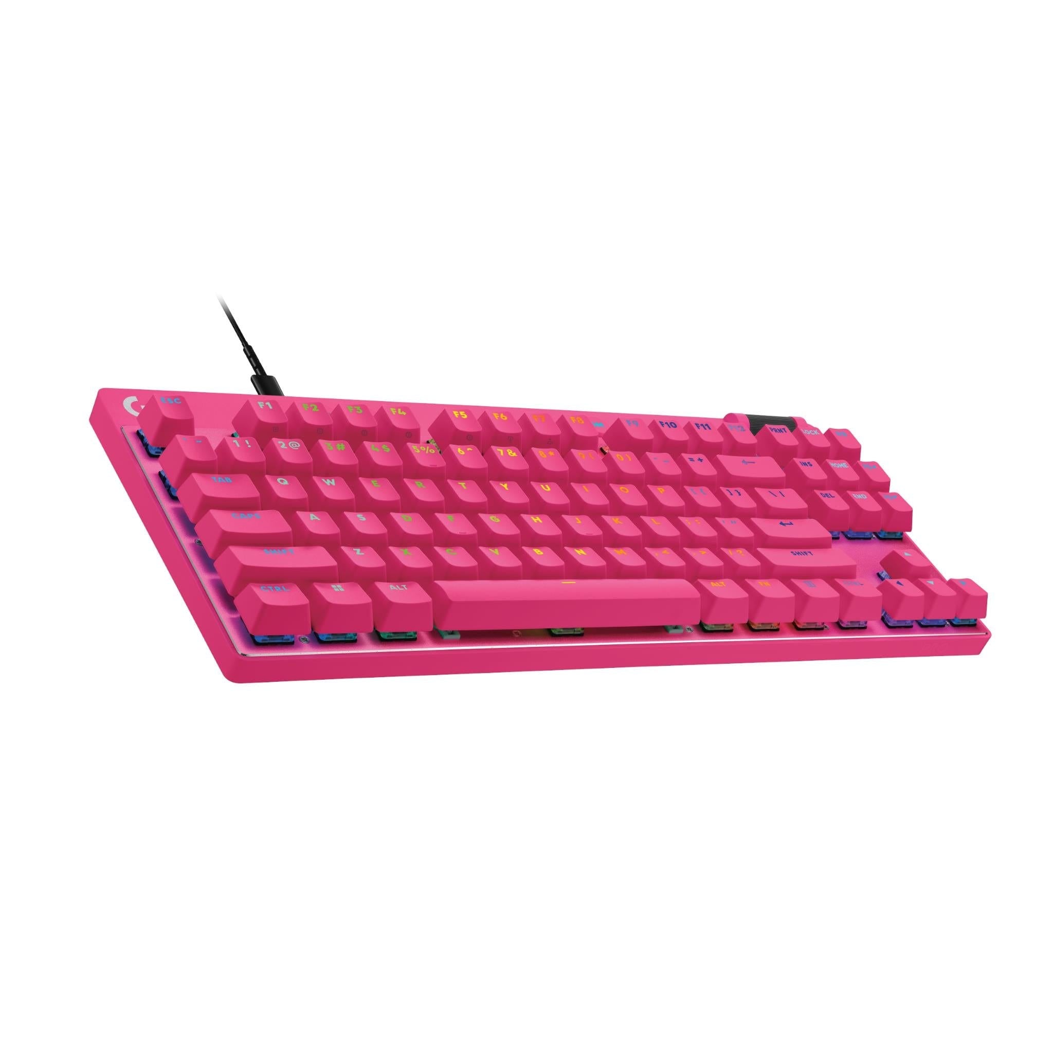 Logitech G PRO X TKL RAPID Gaming Keyboard (Magnetic Switches) (Magenta)