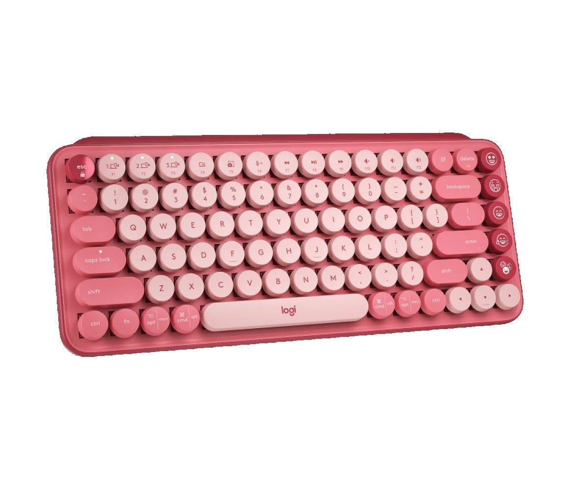 Logitech POP Keyboard and Mouse Combo with Ultimate Ears MINIROLL (Rose)