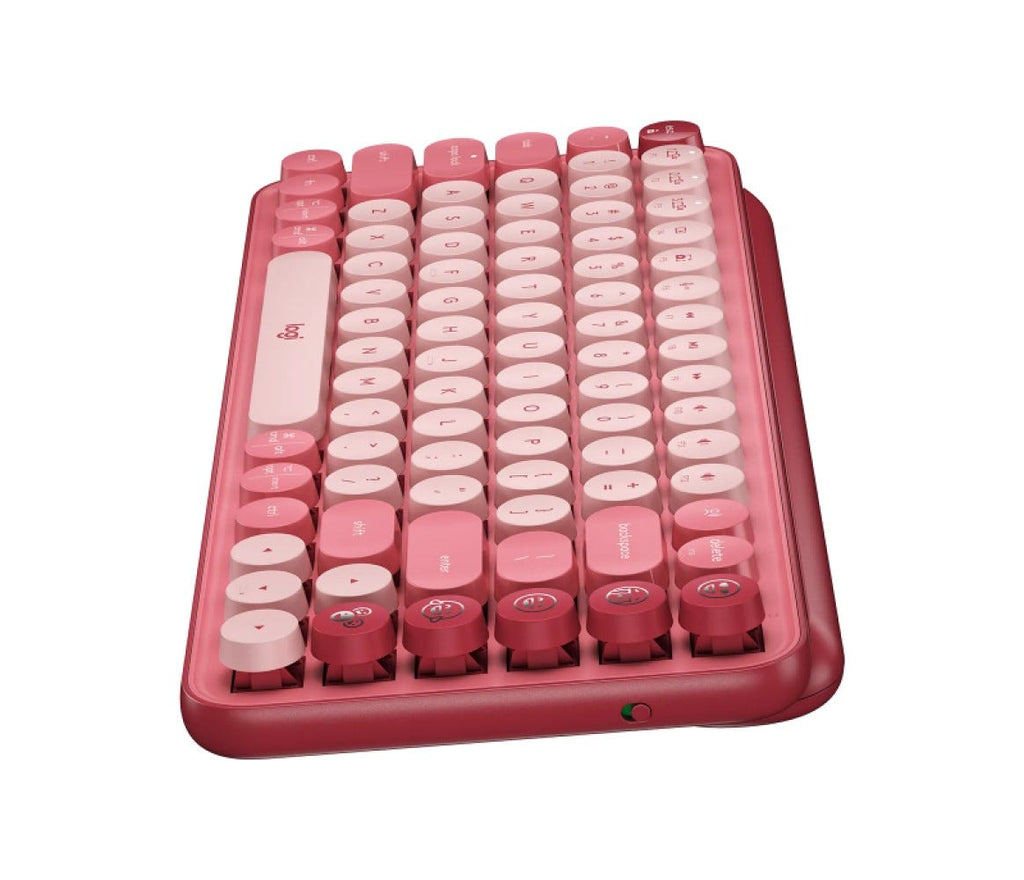 Logitech POP Keys Wireless Mechanical Keyboard with Emoji Keys (Heartbreaker Rose)