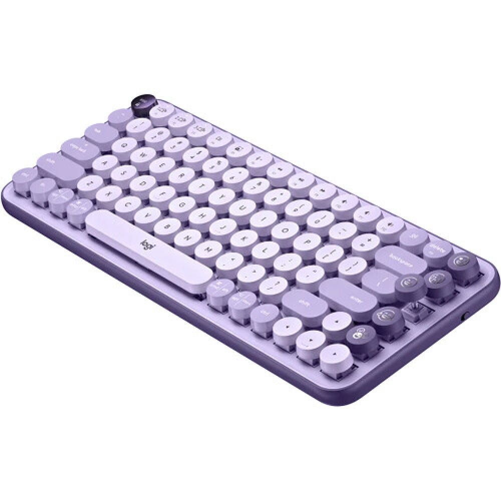 Logitech POP Keys Wireless Mechanical Keyboard with Emoji Keys (Cosmos Lavander)