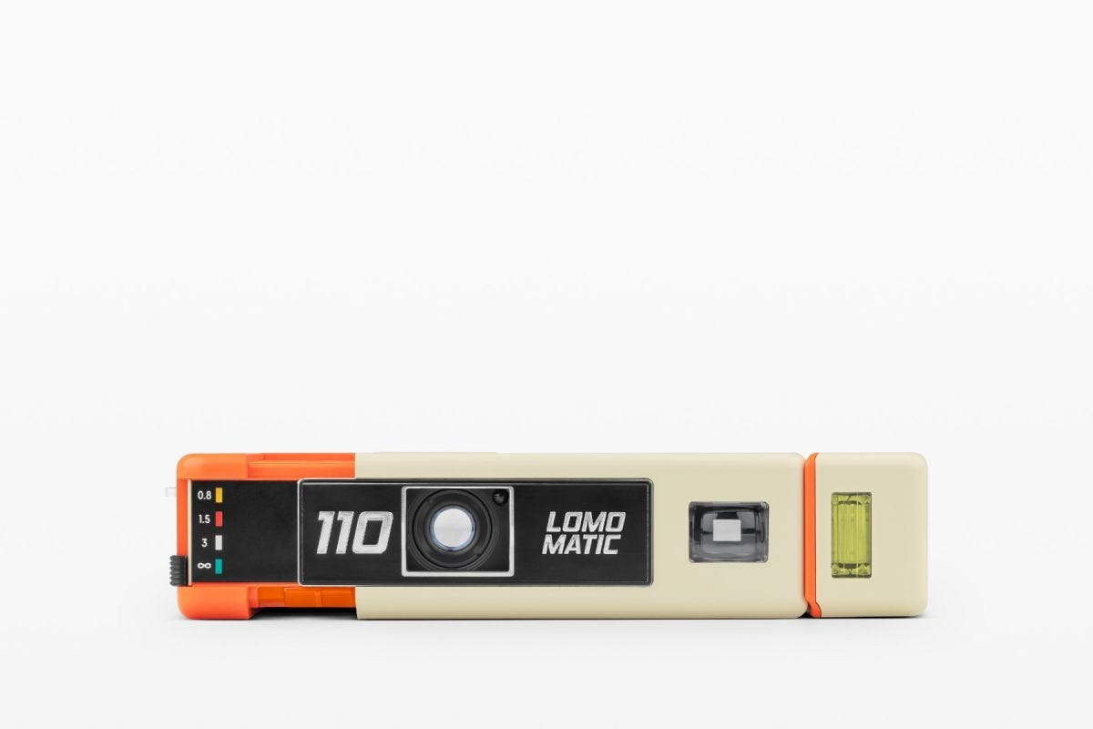Lomography Lomomatic 110 Camera and Flash - Golden Gate Edition