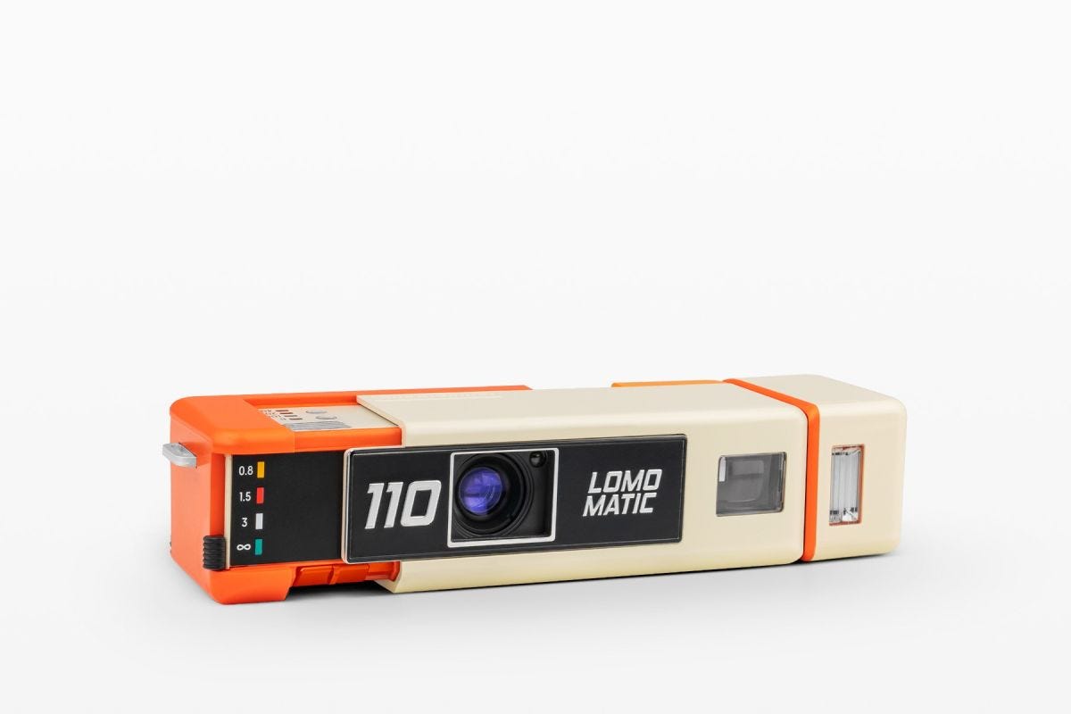 Lomography Lomomatic 110 Camera and Flash - Golden Gate Edition