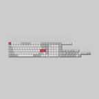 Keychron Low Profile Dye-Sub PBT LSA Profile Keycap Set (Light Gray and White)