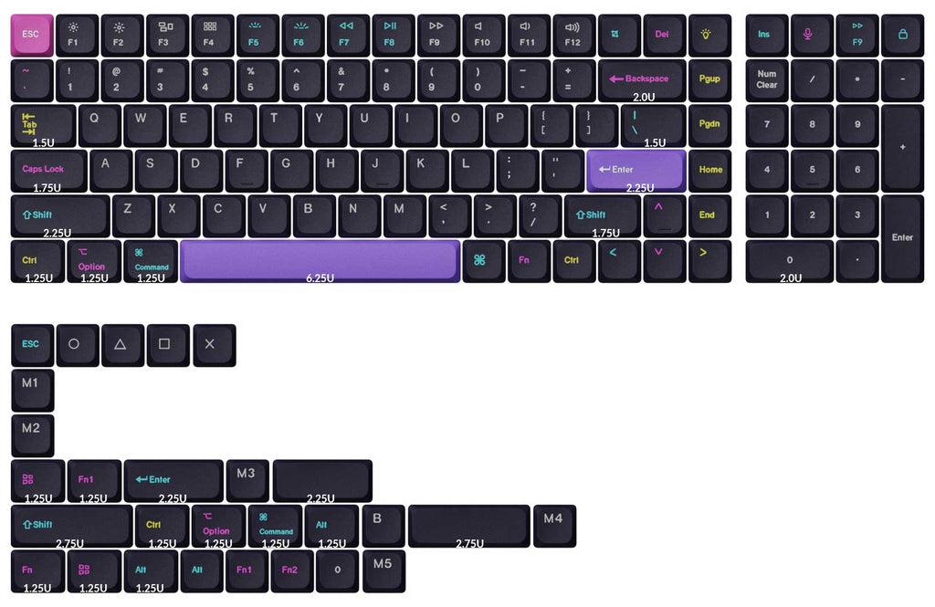Keychron Low Profile Dye-Sub PBT LSA Profile Keycap Set (Developer)