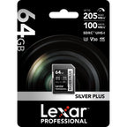 Lexar Professional Silver Plus SDXC Card - 64GB