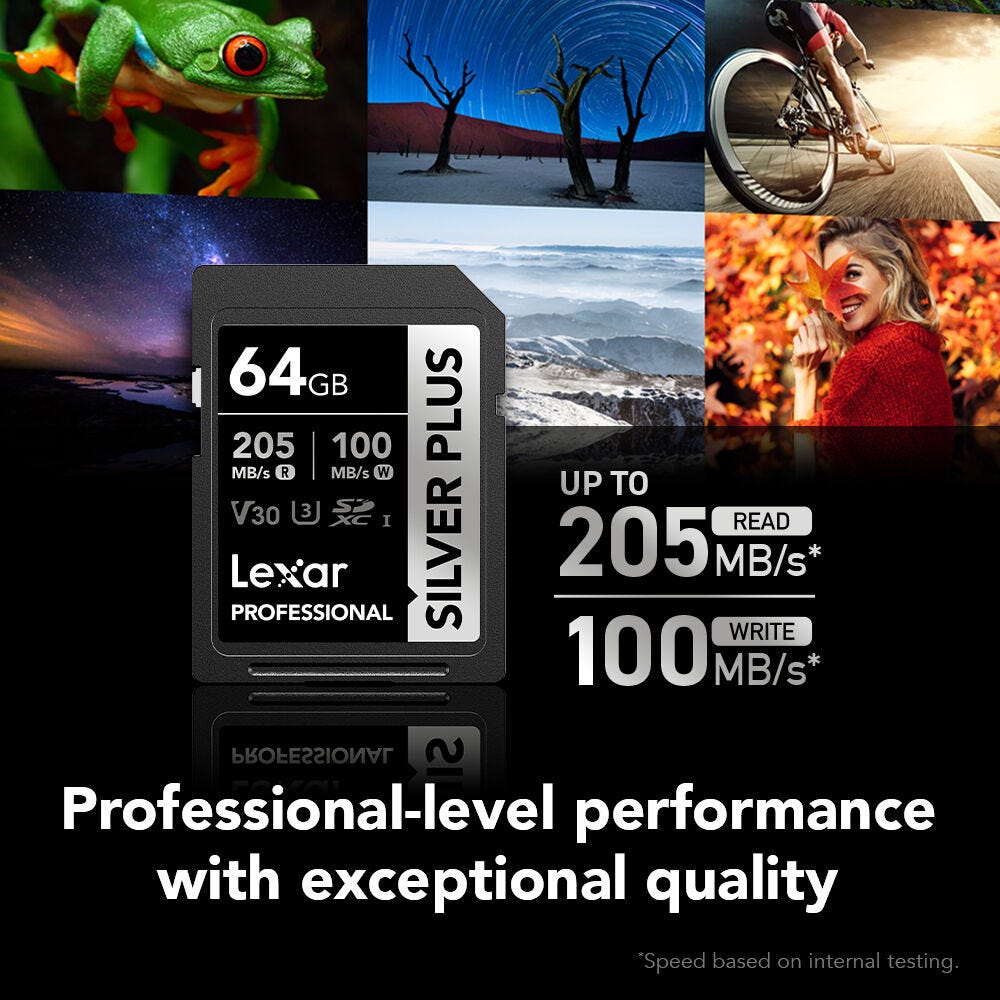 Lexar Professional Silver Plus SDXC Card - 64GB
