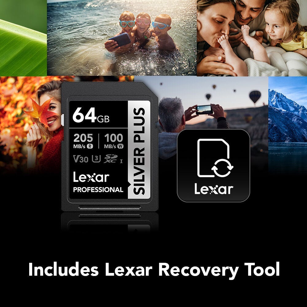 Lexar Professional Silver Plus SDXC Card - 64GB