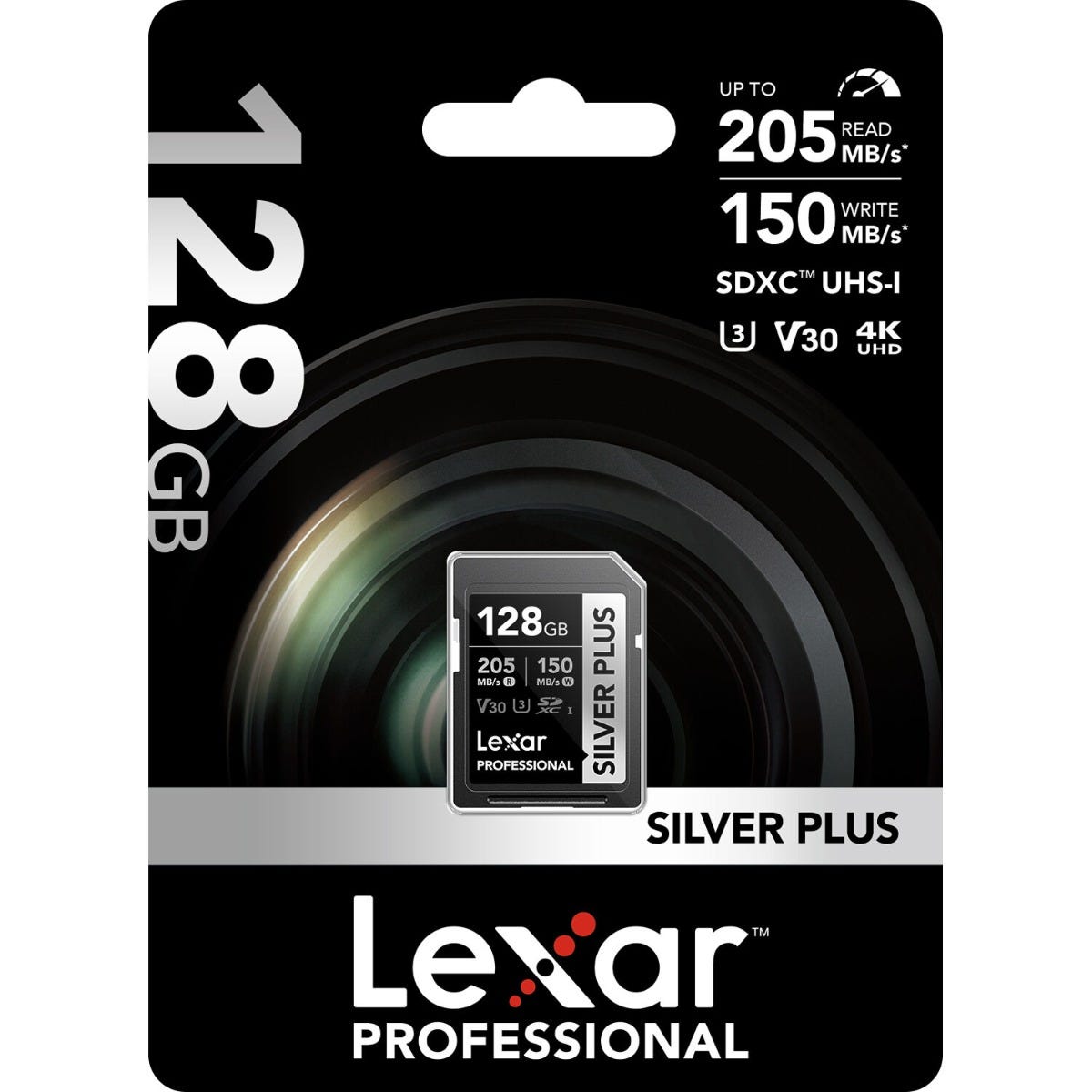 Lexar Professional Silver Plus SDXC Card - 128GB