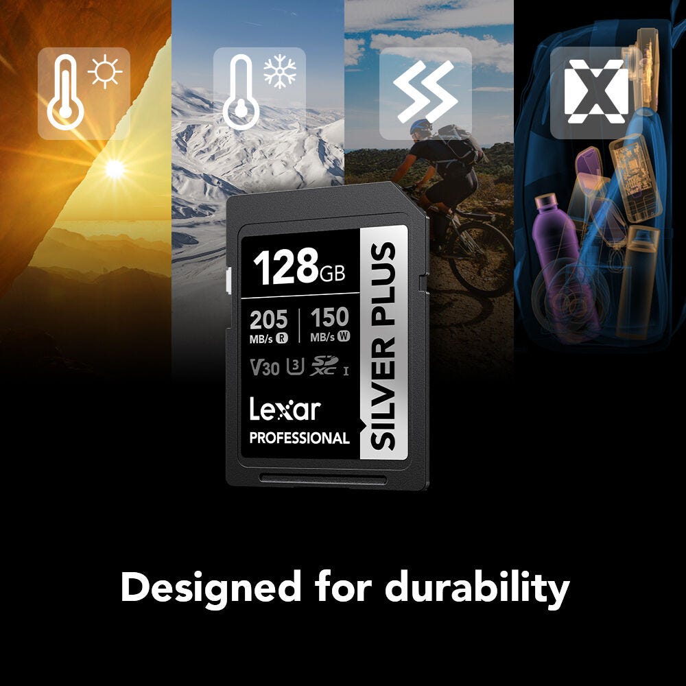 Lexar Professional Silver Plus SDXC Card - 128GB