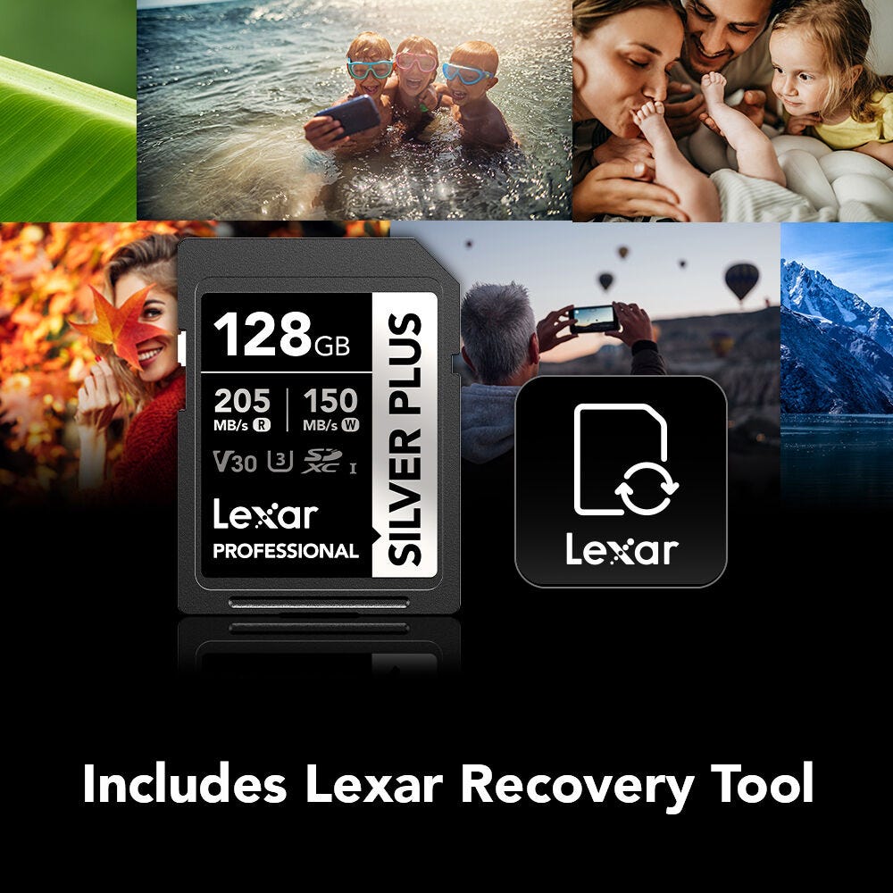 Lexar Professional Silver Plus SDXC Card - 128GB