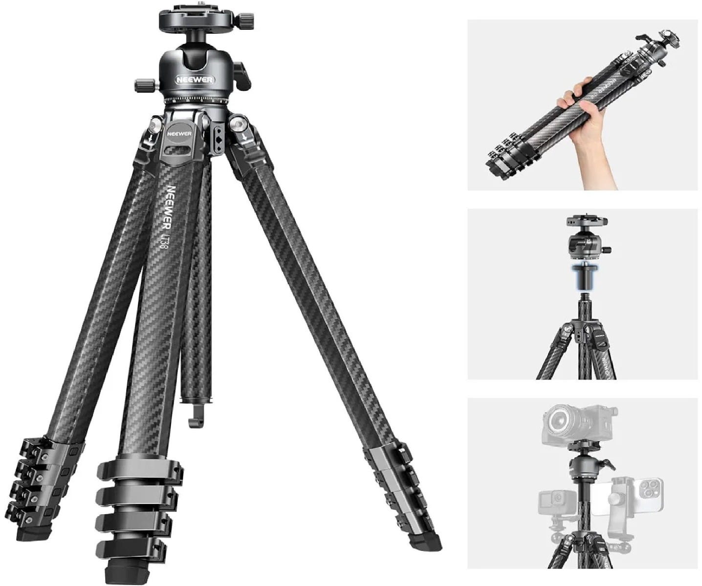 NEEWER LT38 LITETRIP 1.55m Carbon Fiber Tripod