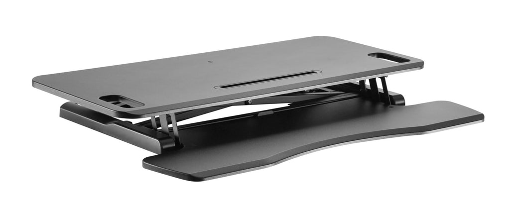 Brateck Gas Spring Sit Stand Desk Converter with Keyboard Tray Deck