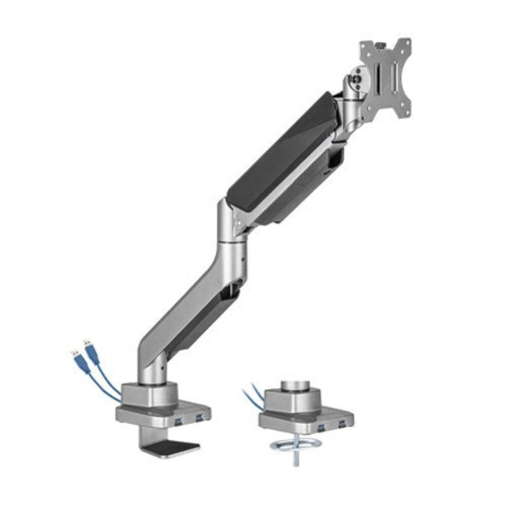 Brateck Single Monitor Economy Heavy-Duty Gas Spring Monitor Arm with USB 3.1