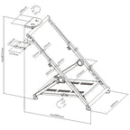 Brateck Foldable Racing Steering Wheel Stand with Gear Shifter 