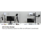 Brateck Dual-Monitor All-in-One Studio Setup Desktop Mount