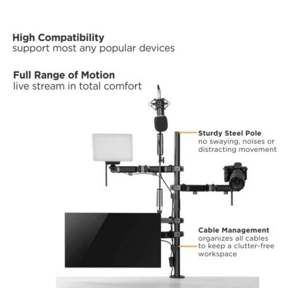 Brateck Dual-Monitor All-in-One Studio Setup Desktop Mount
