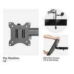 Brateck Dual-Monitor All-in-One Studio Setup Desktop Mount