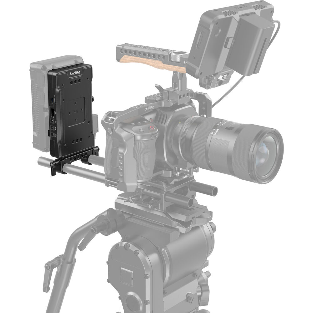 SmallRig Advanced V-Mount Battery Mount Plate with Dual 15mm Rod Clamp 3203B