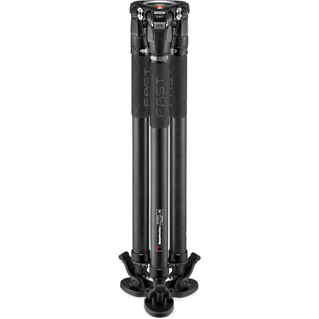 Manfrotto 504X Fluid Video Head with 635 Fast Carbon Fiber Single Leg Tripod