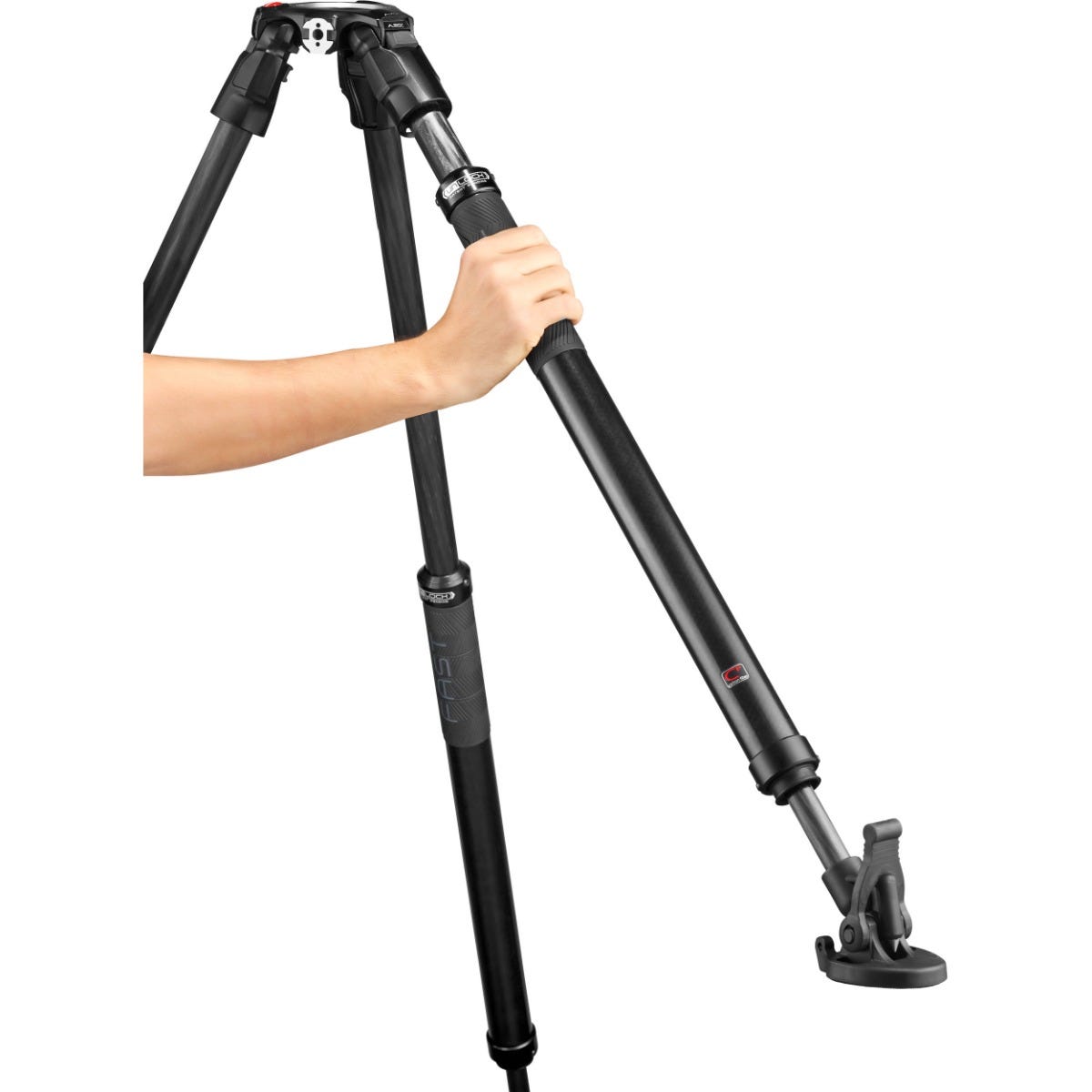 Manfrotto 504X Fluid Video Head with 635 Fast Carbon Fiber Single Leg Tripod