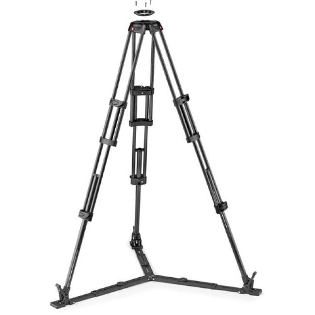 Manfrotto Carbon Fiber Twin Video Tripod Legs with Ground Spreader (100/75mm Bowl)