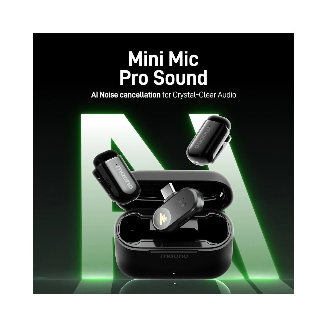 MAONO WAVE T1 MINI Wireless Microphone (2 MICS) (Lightning and Type-C Combo Version)