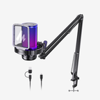 MAONO DGM20S Gamerwave Condenser USB Gaming RGB Microphone with Boom Arm