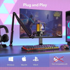 MAONO DGM20S Gamerwave Condenser USB Gaming RGB Microphone with Boom Arm