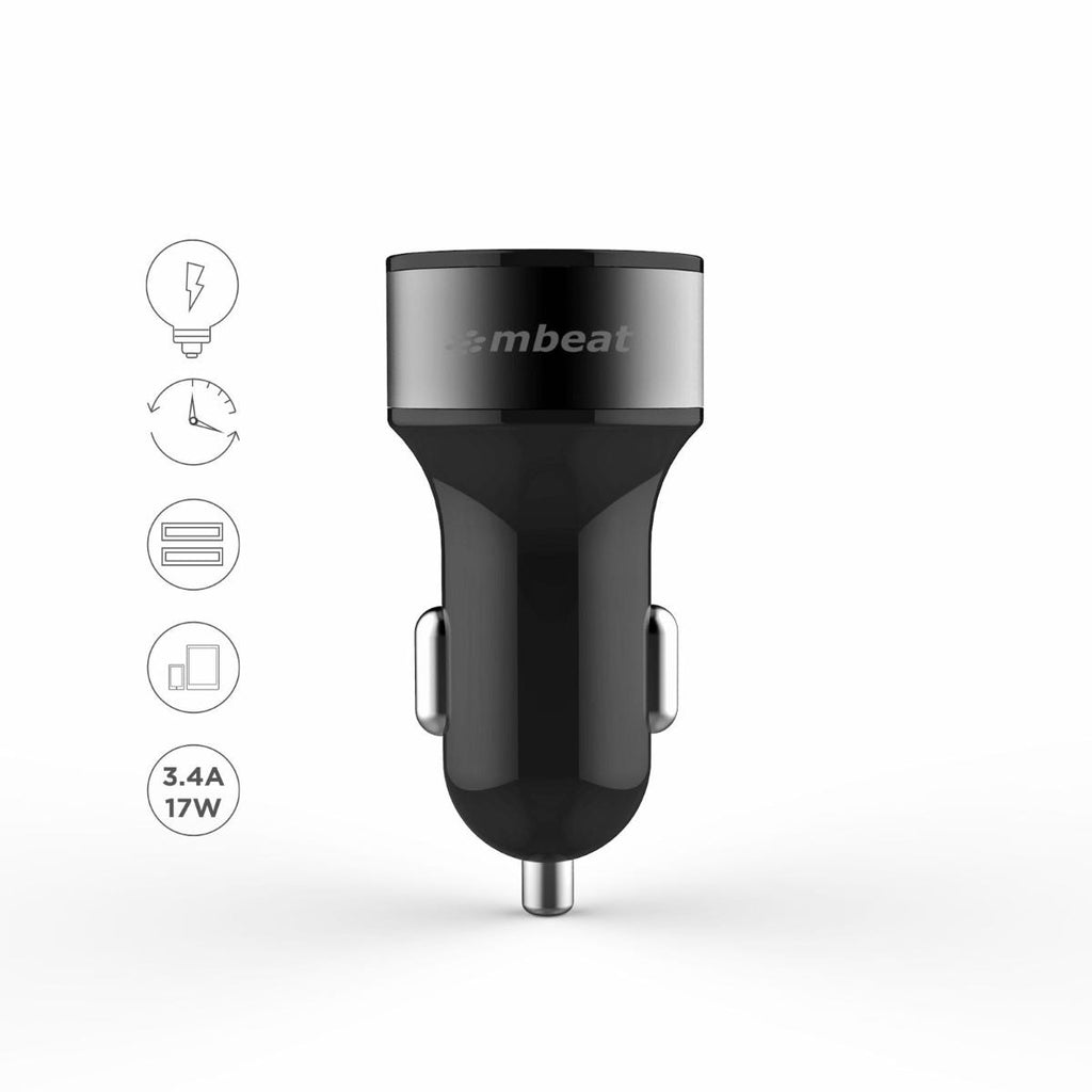 Mbeat Power Dot Dual port 3.4A USB Car Charger