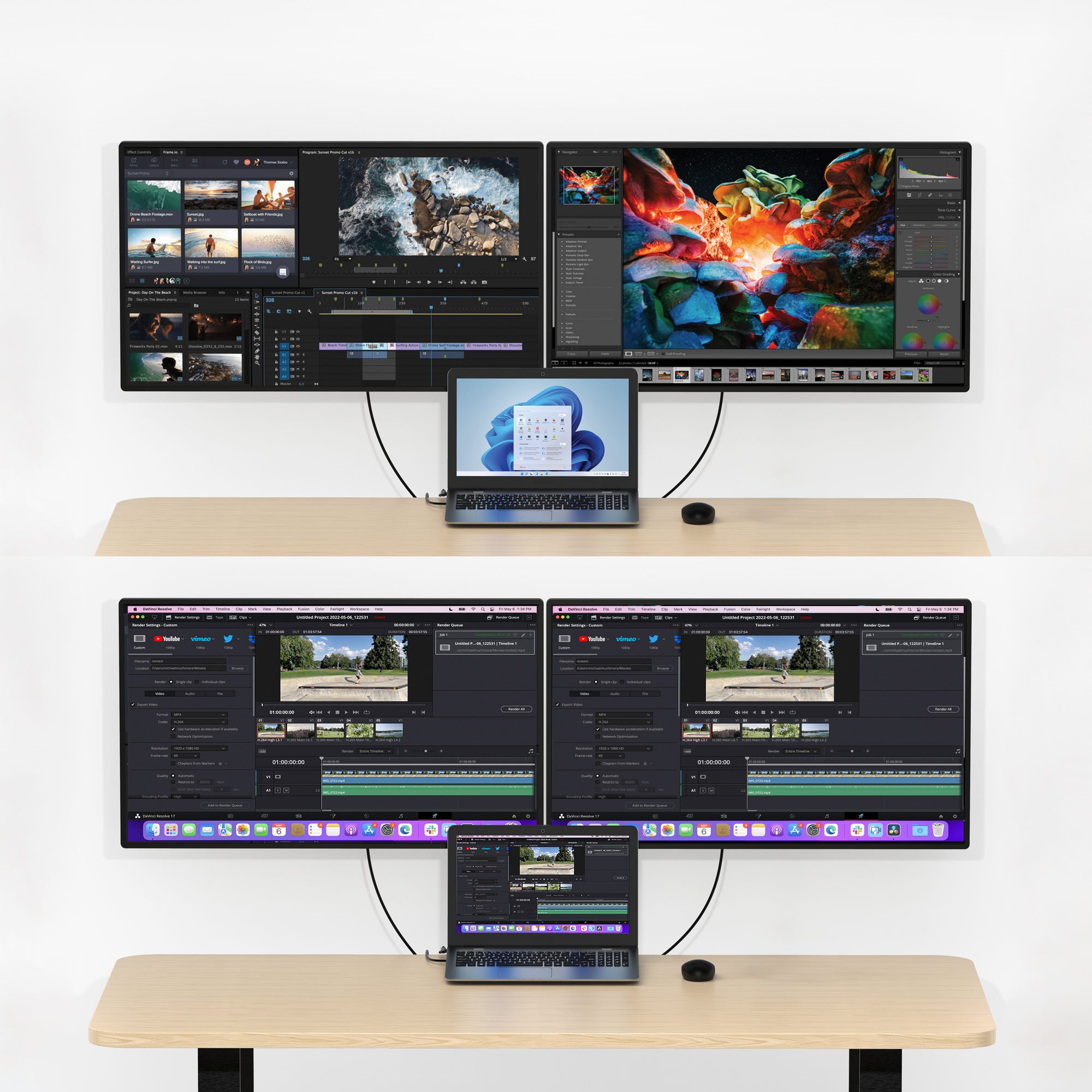 Mbeat D12 Multi-Port Dual HDMI 4K USB-C Dock