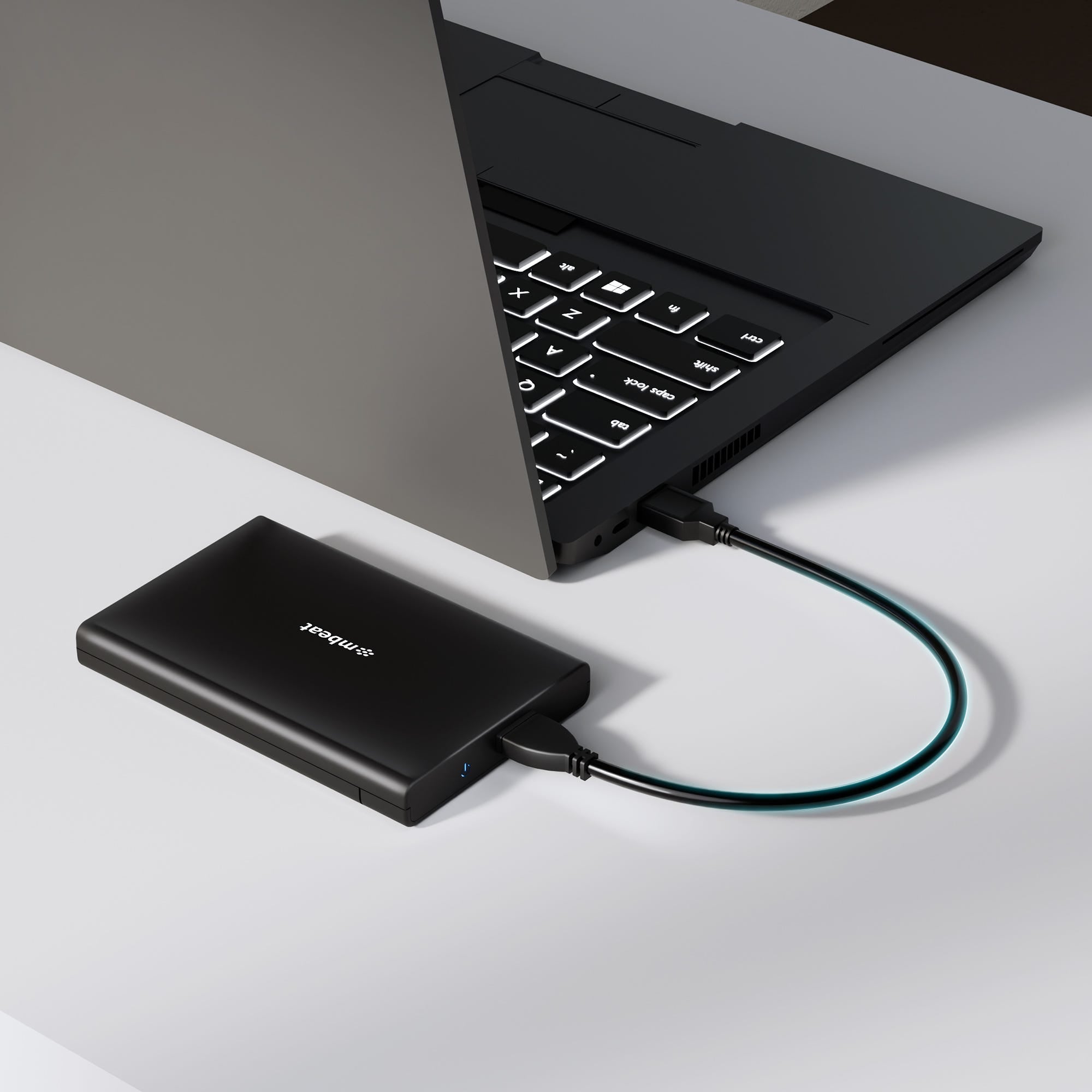 Mbeat A2 Slim Tool-Free USB 3.0 2.5" SATA HDD Enclosure (Black)