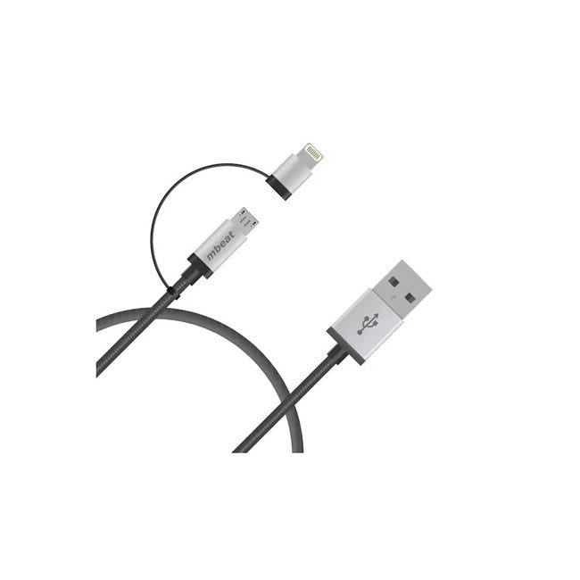 mbeat 1m Lightning and Micro-USB to USB Cable