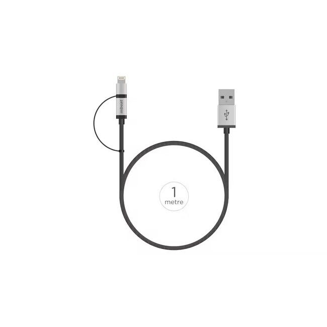 mbeat 1m Lightning and Micro-USB to USB Cable