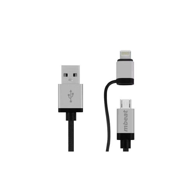 mbeat 1m Lightning and Micro-USB to USB Cable